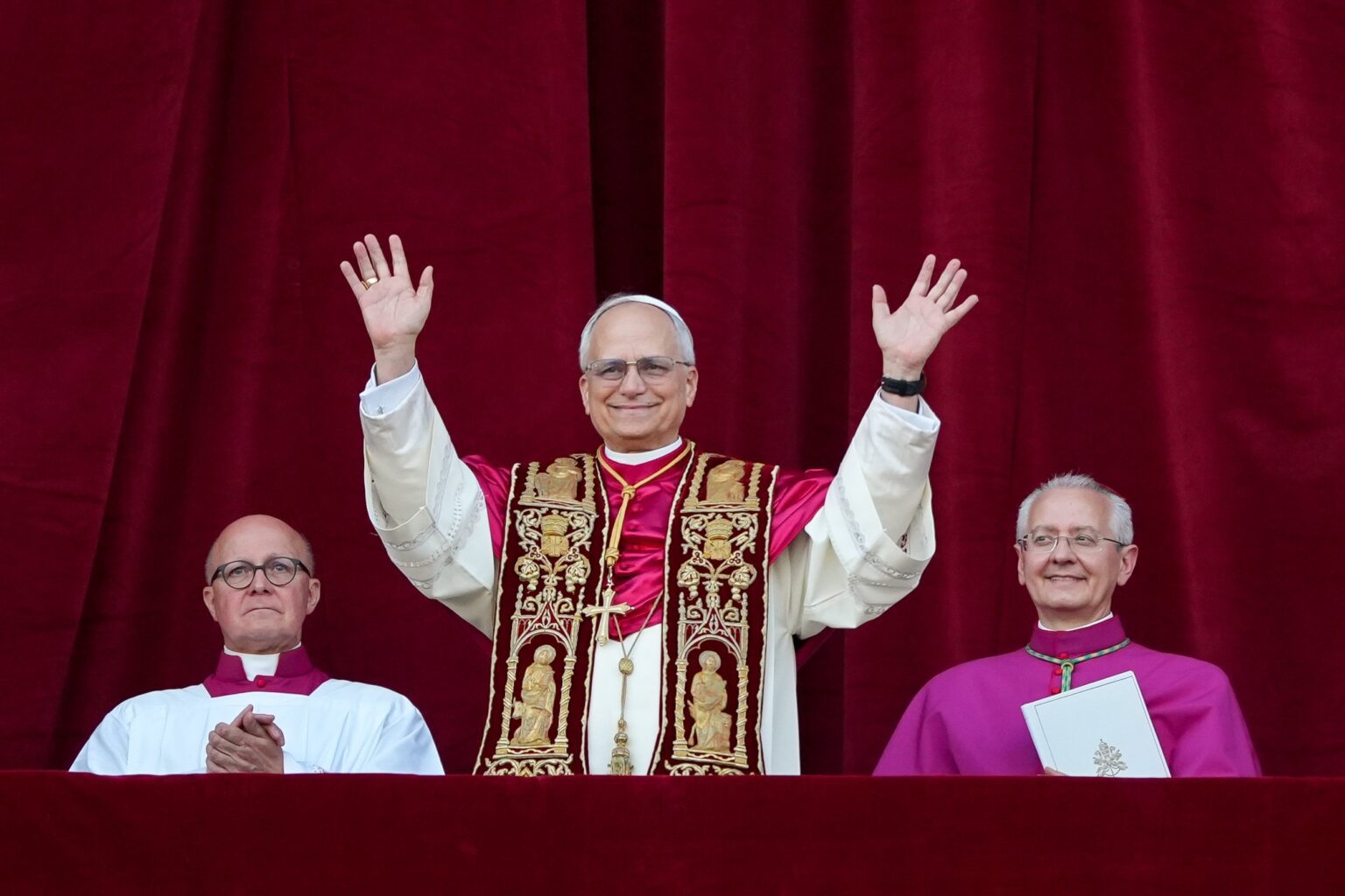 Photo of Pope Leo XIV on Balcony of St. Peter's Basilica